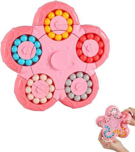 YUDANSI Zauberbohnen-Puzzle-Spielzeug, Magic Bean Rotierender Würfel Spielzeug, Rotierendes Finger Fidget Zauberwürfel, Weihnachten Geburtstag Neujahrsgeschenk für Kinder Teenager Erwachsene