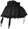ROSVAJFY Sexy Damen Mini Rock Dessous Strapsgürtel mit Höschen, Durchsichtiger Rock mit hoher Taille Frauen Unterwäsche Rock mit Strumpfband Tanga für Strümpfe (Schwarz)