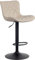 CLP Barhocker Emma I Höhenverstellbarer Barstuhl I 360° Drehstuhl Mit Rückenlehne Für Küche Und Bistro, Farbe:Creme, Material:Kunstleder