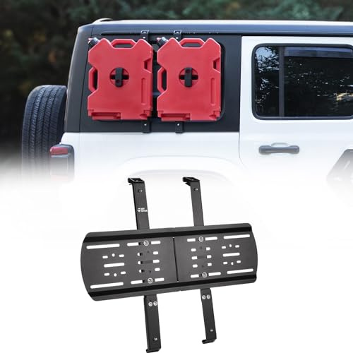 JOYTUTUS MOLLE-Panel-Kit für Heckscheibe, kompatibel mit Wrangler JL 2018–2024 (nur harte Oberseite), Wrangler Cargo Halterung für Recovery Traktionsplatten, Halterung, Gasdosenhalterung,