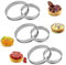 XSEXO Pancake Form, 3 Stück 8 x 2,5cm und 3 Stück 10,5 x 2,5 cm, Pancake Form Edelstahl Tarte Ring Crumpet Rings Speisering Stamper Kuchenform