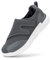 FitVille Extra Wide Fit Diabetic Shoes for Men Easy Close Orthopedic Slippers Adjustable Slip On Walking Sneakers for Swollen Feet Plantar Fasciitis, Grey, 9 UK Wide