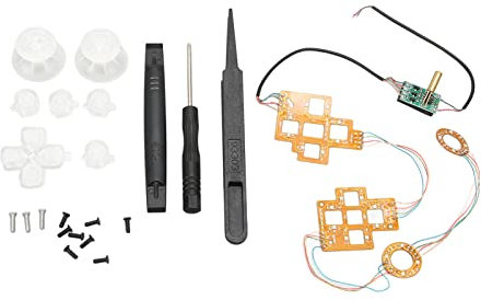 Botones Faciales Kit LED Para Controlador De Juego PS5, PS5 Módulo De Botón Luminoso LED DIY Profesional Almohadilla D Iluminada Multicolor Disparador De Palanca De Mando Botones Faciales De Inicio