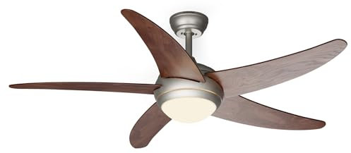 Klarstein Bolero Deckenventilator Mit Beleuchtung – Smart App & Fernbedienung, 132cm, 6 Geschwindigkeiten, Sommer & Wintermodi, Leise, Energieeffizient, Modernes Design