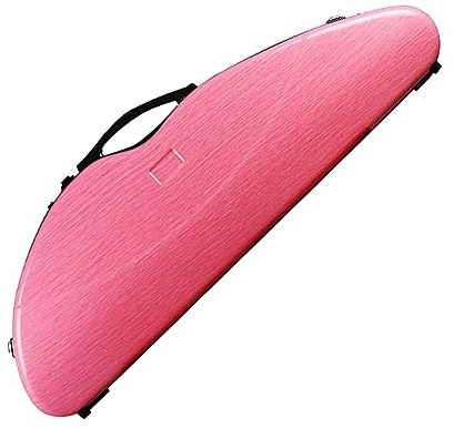 4/4 Violinenkoffer in voller Größe, professioneller Violinenkoffer in Dreiecksform, leichter Kohlefaserkoffer mit Schultergurten und integriertem Hygrometer(Color:Pink)