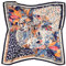 DRESHOW Femmes Grand Foulards Carrés Satin Foulards Cheveux Accessoires Soie Carrés Motifs Classiques Bandanas Plage