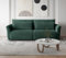 BEAUTY SOFA - Samir Couch, Sofa mit Schlaffunktion - Breite 240cm - Liegefläche 200×146cm - Schlafsofa, Schlafcouch für Wohnzimmer, Schlafsofa mit Bettkasten, Kord Grün (Tilia 39)