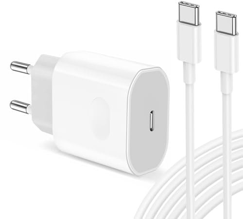 USB C Ladegerät Ladekabel für iPhone 16/16e/16 Pro/16 Pro Max/16 Plus/15/15 Pro/pro Max/Plus,40W USB C Adapter Kabel für iPad p ro/Air,2M Schnellladekabel mit Stecker Netzteil Charger Schnellladegerät
