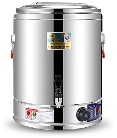 LVSEWOA Chauffe-Eau, Chauffe-Eau isolé en Acier Inoxydable pour Restauration, Portable avec Grande poignée de Transport, 30 L