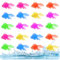 IKOPFLN 20 pcs Poissons artificiels en Plastique réaliste pour Aquarium - Petits Poissons Tropicaux Faux en Plastique - Décorations Flottantes Artificielles