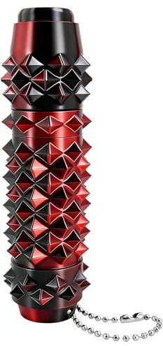 Spiky Fidget Toys, Rotating Relaxation Sensory Spiky Roller Fidget Keychain with Spinner & Press Buttons for Teens Adults