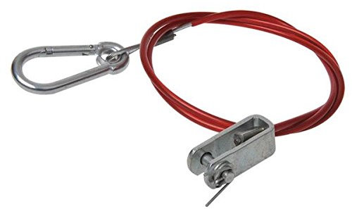 iapyx® Abreißseil Anhänger Bremse Gabelkopf Sicherung Karabiner Abrissseil rot 1000mm