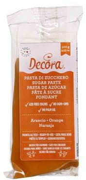 Decora 0310172 Pasta Di Zucchero Arancio 100 G