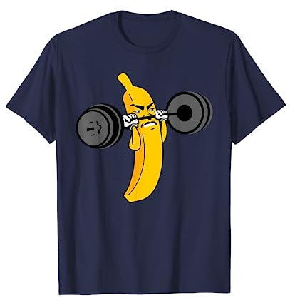Lustig Trainieren T-Shirt Banane Fitnessstudio T-Shirt