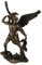 VERONESE DESIGN Erzengel Saint Uriel mit Armbrust Statue Skulptur bronzefarbener Engel