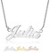 Grand Made Collana Name in 925 Sterling Argento - Personalizzata con Il Tuo Nome, Qualsiasi Nome per Donna Donna Jewelry da Donna (Rose Gold, Argento)