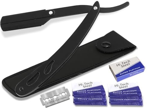 Rasiermesser Wechselklinge Set inkl. 60 Rasierklingen für eine gündliche Rasur mit Aufbewahrungsetui (Rasiermesser + 60 Wechselklingen)