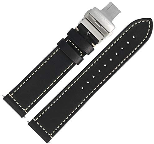 Victorinox Uhrenarmband 22mm Leder Schwarz Glatt - 003279.1