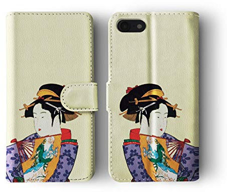 Tirita Phone Case Compatible with iPhone Xr Flip Book Wallet Cover PU Leather Japanese Art Hokusai A Beautiful Woman