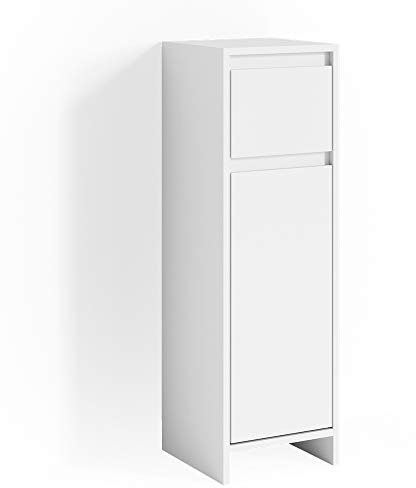 Vicco Midischrank Emma, Badmöbel, Weiß, 30 x 95 cm