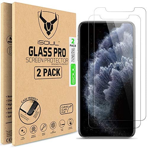 iSOUL [2 Pack Screen Protector For iPhone 11 Pro Max & iPhone XS Max 6.5 [Anti-Scratch] [Case Friendly] 0.28mm Tempered Glass Film