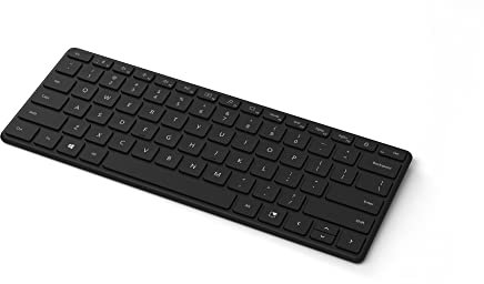 Microsoft , Bluetooth, Designer Compact Keyboard (deutsches QWERTZ Tastaturlayout, Schwarz, kabellos)
