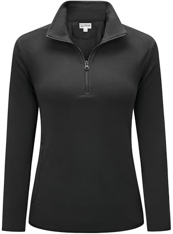 33,000ft Damen Fleece Pullover Microfleece Ski-Pullover Fleeceshirt | Leicht, Warm, Atmungsaktiv, Halbreißverschluss, 2 Taschen, Weich, Ski-Pullover, Fleecepulli, Reisen, Wandern, Skifahren