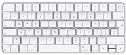 Apple Teclado Magic Keyboard con Touch ID: Recargable, con conexión Bluetooth y Compatible con Ordenadores Mac con Chip de Apple; Italiano, Blanco