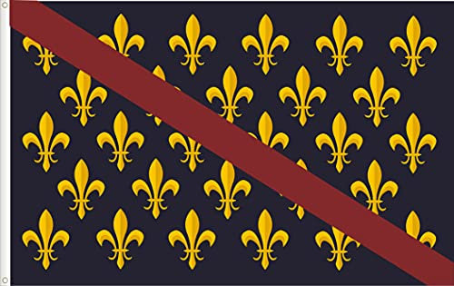 DRAPEAU DU BOURBONNAIS FRANCE QUALITÉ SATIN PREMIUM DIMENSION 150X90