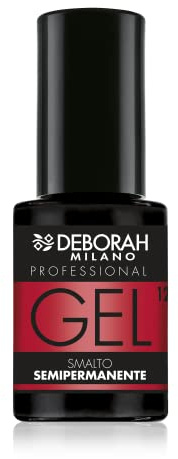 Deborah Milano Professional Semipermanenter Nagellack, Nr. 12 Korallenrot, Plumping-Effekt, langanhaltend, verleiht intensive und glänzende Nägel, 4,5 ml