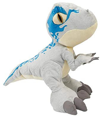 Famosa Softies - Jurassic Park Plüschtier, weich und weich, groß, 45 cm, Füllung aus 100% recycelten Fasern, für Filmfans mit Sockel, +12 Monate, (760019373)