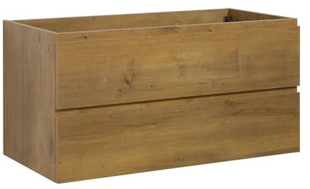 Badplaats B.V. Waschbeckenunterschrank Angela 100cm - Eiche - Unterschrank Badmöbelset