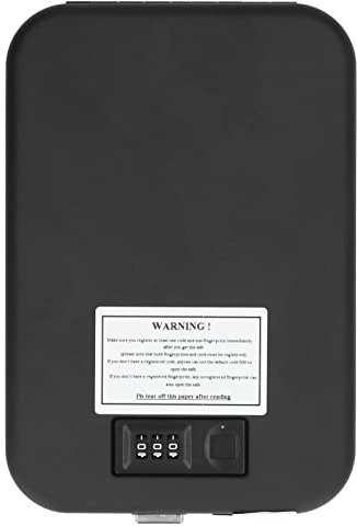 Coffre-fort Portable avec Serrure à Combinaison et Boîte de Rangement Biométrique pour Empreintes Digitales, Coffre-fort Personnel pour Voiture, Maison, Bureau, Voyage