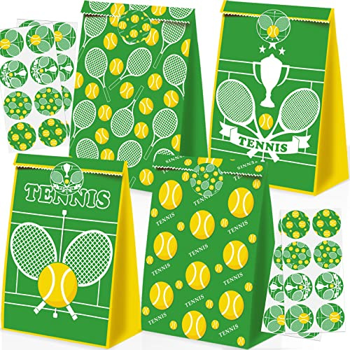 Tennis-Geschenktüten, 24 Stück – Tennis-Mottoparty-Zubehör, Dekorationen und Geschenktüten