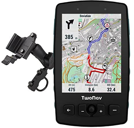 TwoNav Aventura 2 Plus Motor (32 GB), Onroad- und Offroad-GPS-Navigationssystem mit 3,7-Zoll-Bildschirm für Motorrad, Auto, 4x4, Quad oder Navigation mit Karten. Farbe Türkis