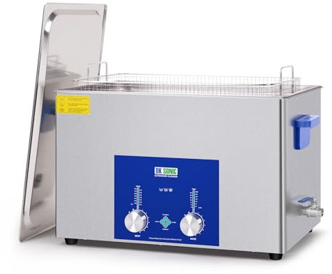 DK SONIC Ultraschallreinigungsgerät, Ultraschallreiniger mit Codierter Zeit, Heizung und Korb für Motoren, Vergaser, Teilereinigung (6.60Gal-30L)