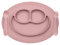 Lait Baby EUMFB005 Brei Set Mini Matte Saugnapf Effekt mit Abschnitten und Lernbesteck, Gabel und Löffel für Kinder +12 Monate Rosa Puder