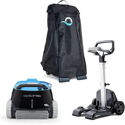 Dolphin Nautilus CC Pro Robot Nettoyeur électrique avec Fil pour Piscine Hors-Sol Jusqu’à 15 m avec Caddy du Transport et Housse de Protection Classique