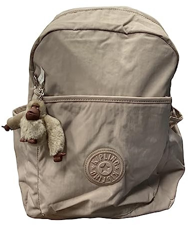 Kipling Women's Bennett, Lightweight, Minimal, Nylon Laptop Backpack, Black Tonal, 12''L x 15''H x 6.25''D, Golden Tan, 12''L x 15''H x 6.25''D, Women’s Bennett Backpack, Lightweight, Minimal, Nylon