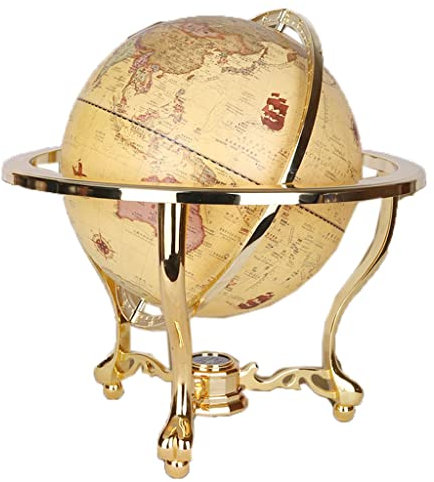 Politische Karte, Erdkugel, Tischglobus, geografischer Globus, Edelstein-Weltkugel mit Ständer, 23,9 cm hoch, 14,9 cm Durchmesser, Vintage-geografischer Globus, Desktop-Lernglobus for Zuhause, Weltkug