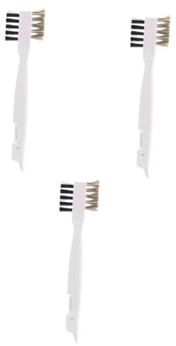 FRCOLOR 3pcs Gas Stove Cleaning Brush Cooktop Tile Scrubber Kitchen Cleaning Scrub Brush Pot Scrubber Brush Household Cleaning Tools Dish Kitchenware White Japanese-style Copper Wire