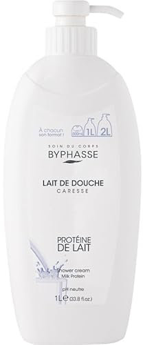 Lait de douche - Hydratant, Rafraichissante, Réparateur. Protéine de lait - Caresse - 2L, Peau Douce et Souple (2L, Protéine de Lait)