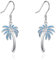 POPLYKE Palm Tree Dangle Drop Earrings 925 Sterling Silber Coconut Tree Ohrringe für Frauen Tropical Hawaiian Beach Schmuck Urlaub Geburtstag Geschenke