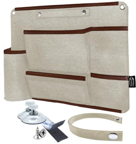 Wandnachtkästchen - Organizer für Camper, Wohnmobil und Wohnwagen mit verschiedenen Montageoptionen (Größe L/Farbe beige)