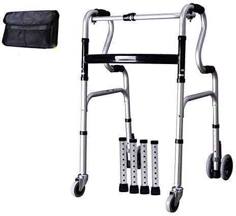 HSWOYEA Rollator Walker, leichte, zusammenklappbare Gehhilfen, mit Rädern, Gehgestell aus Aluminium für Senioren, einstellbare Höhe ist 19,6-36,8 (Farbe: ohne Sitz)