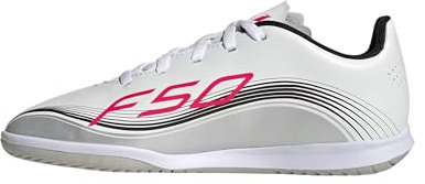 adidas Unisex niños F50 Messi Club Indoor Football Boots Kids, FTWR White/Lucid Red/Silver Met., 34 EU