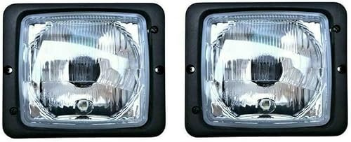 MelTruck® 2x R2 Scheinwerfer mit Fernlicht Positionslicht Abblendlicht für IHC Fendt Zetor (2, 3 Funktionen - R2 - Case IH, Fendt)