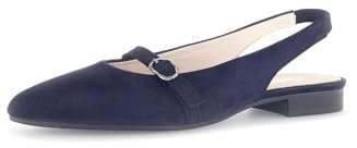 Gabor Damen Slingpumps, Frauen Absatzschuhe,Slingback,Leder,knöchelriemchen,büro-Pumps,Office,bequem,elegant,high Heels,Atlantik,39 EU / 6 UK