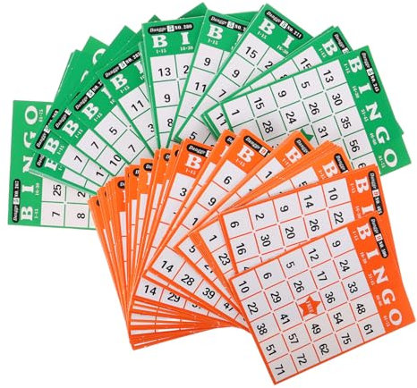 MUSISALY Bingo-Spielkarten Aus Beschichtetem Papier 60 Stück Für Freunde Und Kinder Lustige Bingo-Spiele Zum Spaß