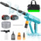 Cordless Cleaner, Compatible with Makita 18V Battery BL180,35 Bar Portable High Pressure Cleaner 240 L/h with 5M Hose,Foam jug for Terrace Cleaning and Car Wash(2 x 5500 mAH Battery)